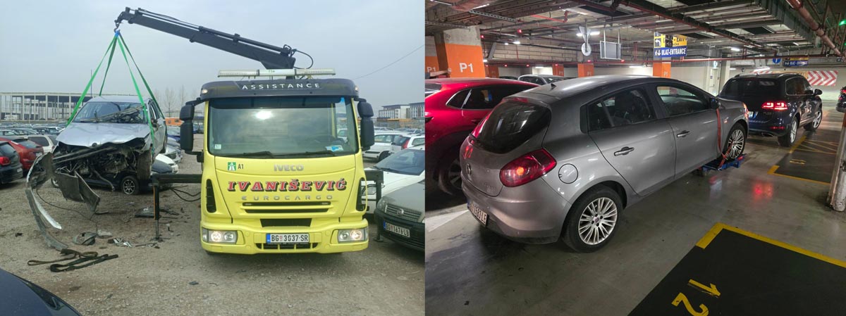 Usluga pauka i izvlačenja vozila iz garaža